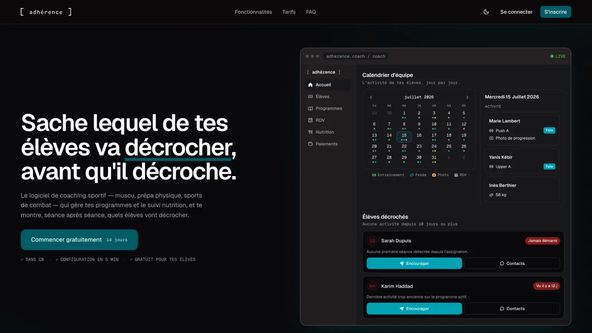 Du tableur au produit : comment 5 heures de suivi par semaine sont devenues un SaaS qui tourne (étude de cas Adhérence)